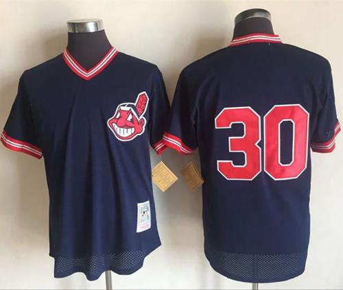 Mitchell & Ness Cleveland Indians Authentic BP 1986 Jersey Dark