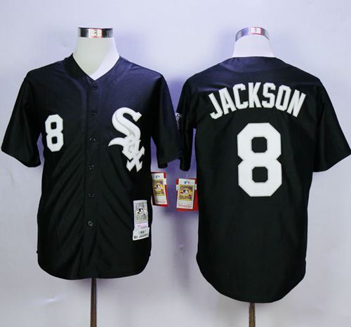 Men's Chicago White Sox Bo Jackson Mitchell Ness Black