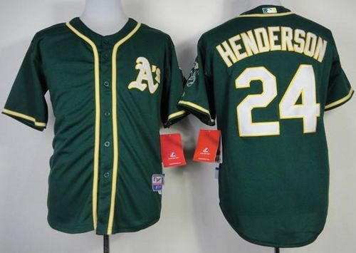 Rickey Henderson #24 Oakland Athletics Green Flex Base Jersey - Cheap MLB Baseball  Jerseys