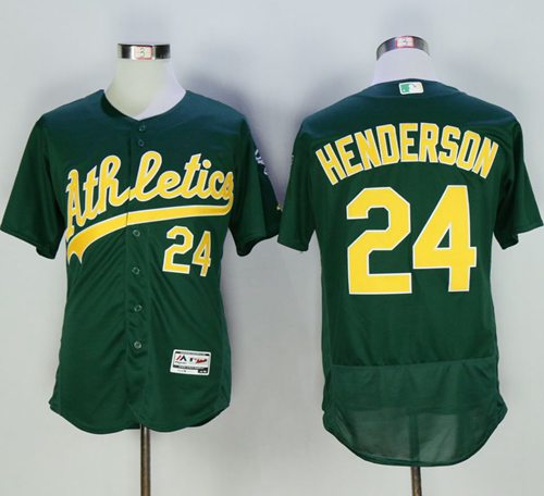 Source Customized Rickey Henderson #24 Green Best Quality Stitched Baseball  Jersey on m.